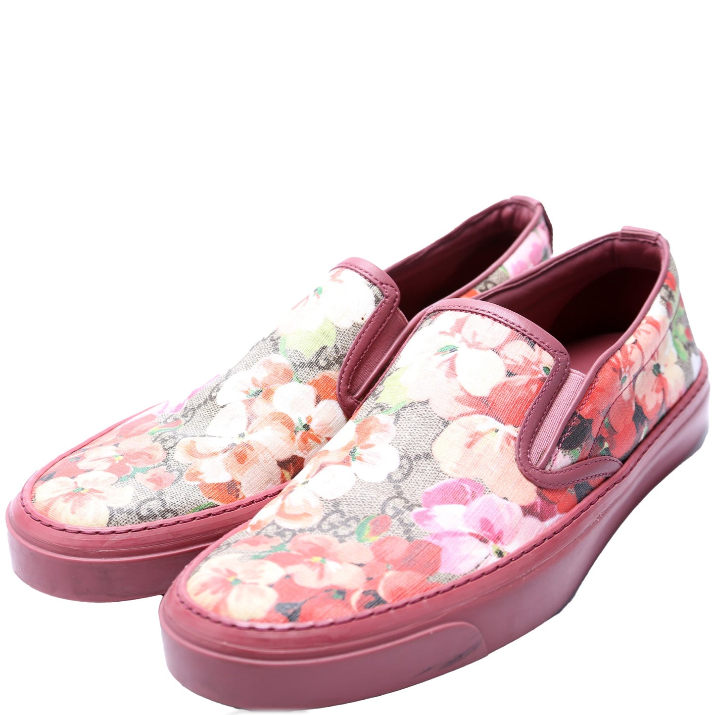 Gucci GG Supreme Bloom Slip On Sneakers Size