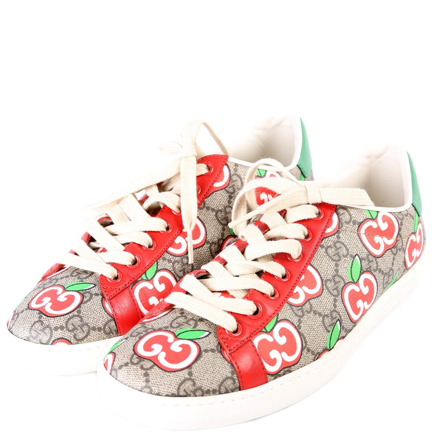 Gucci Ace GG Supreme Apple Valentine's Day Sneakers Size