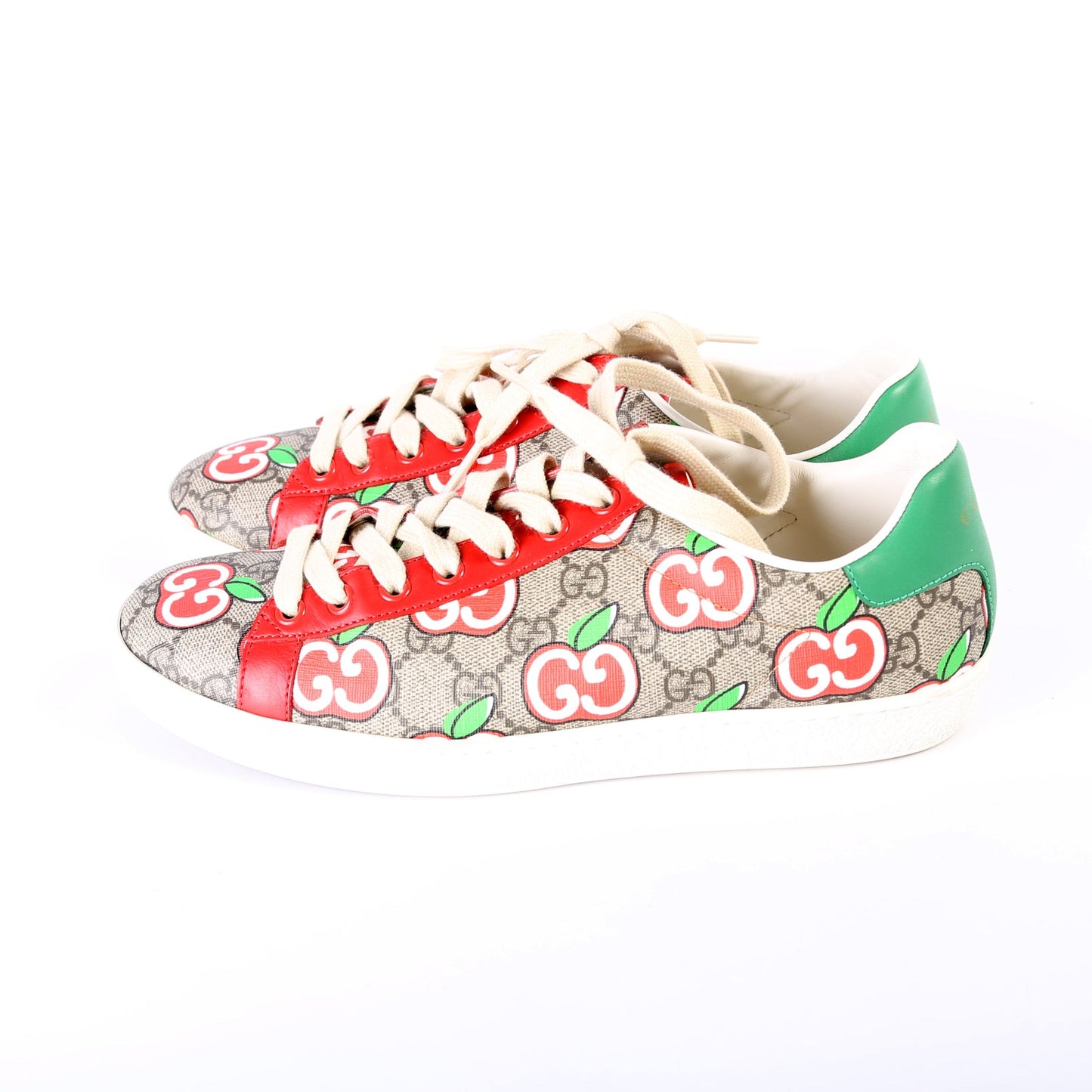 Gucci Ace GG Supreme Apple Valentine's Day Sneakers Size