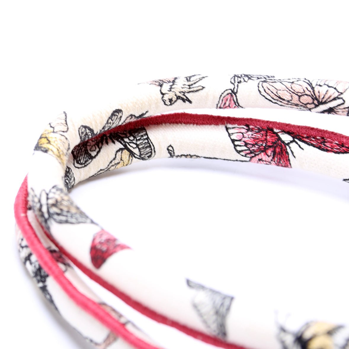 Book Tote Embroidered Butterfly Medium