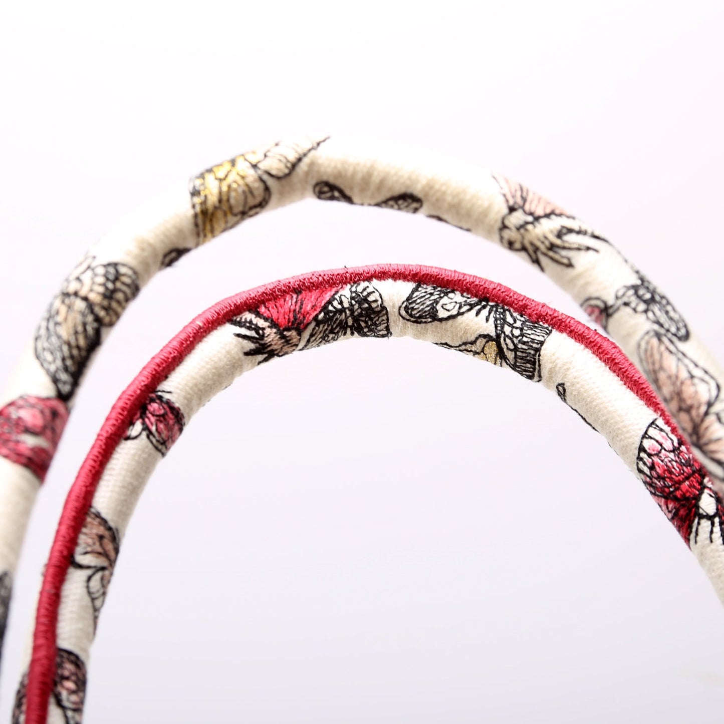 Book Tote Embroidered Butterfly Medium