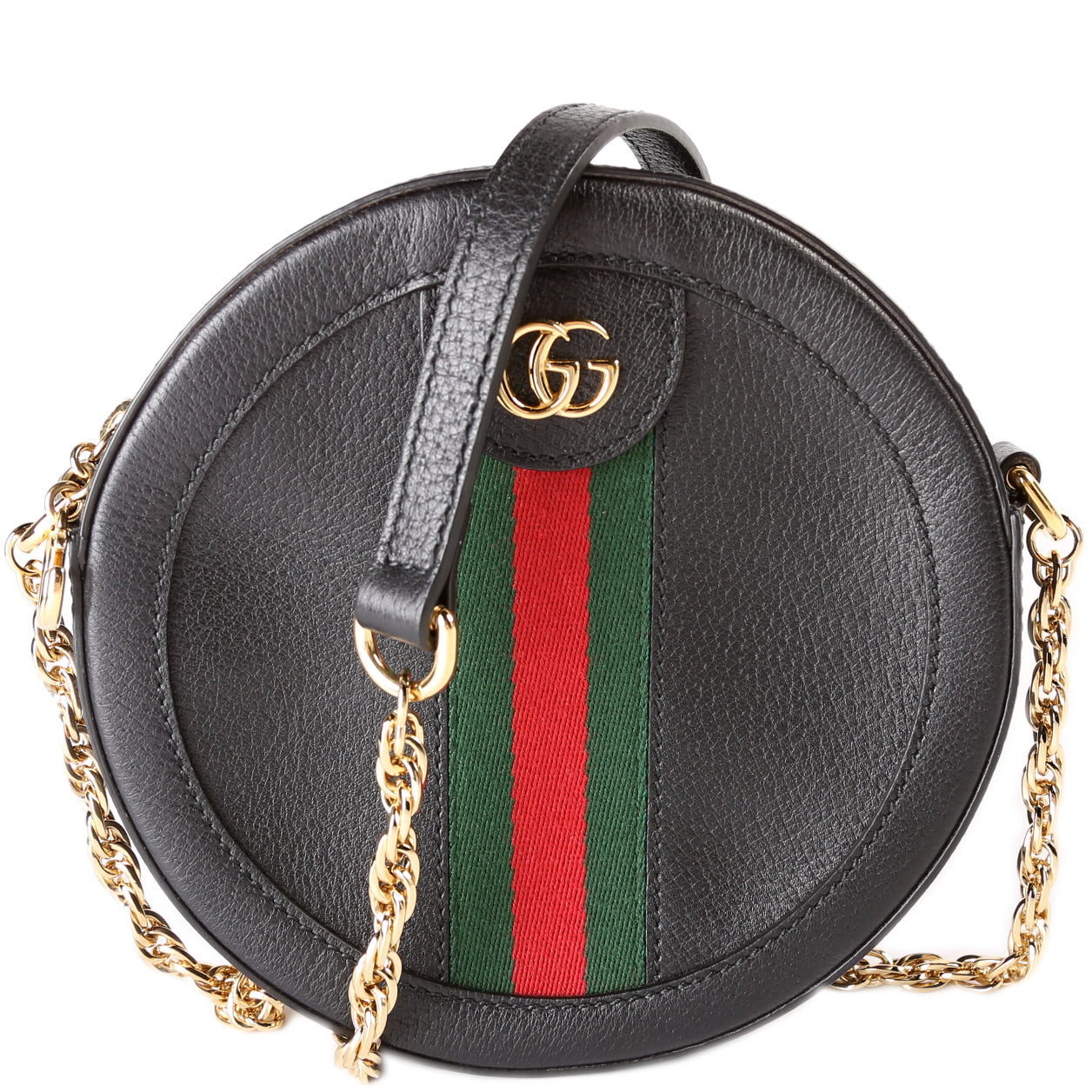 Ophidia Leather Round Small Crossbody