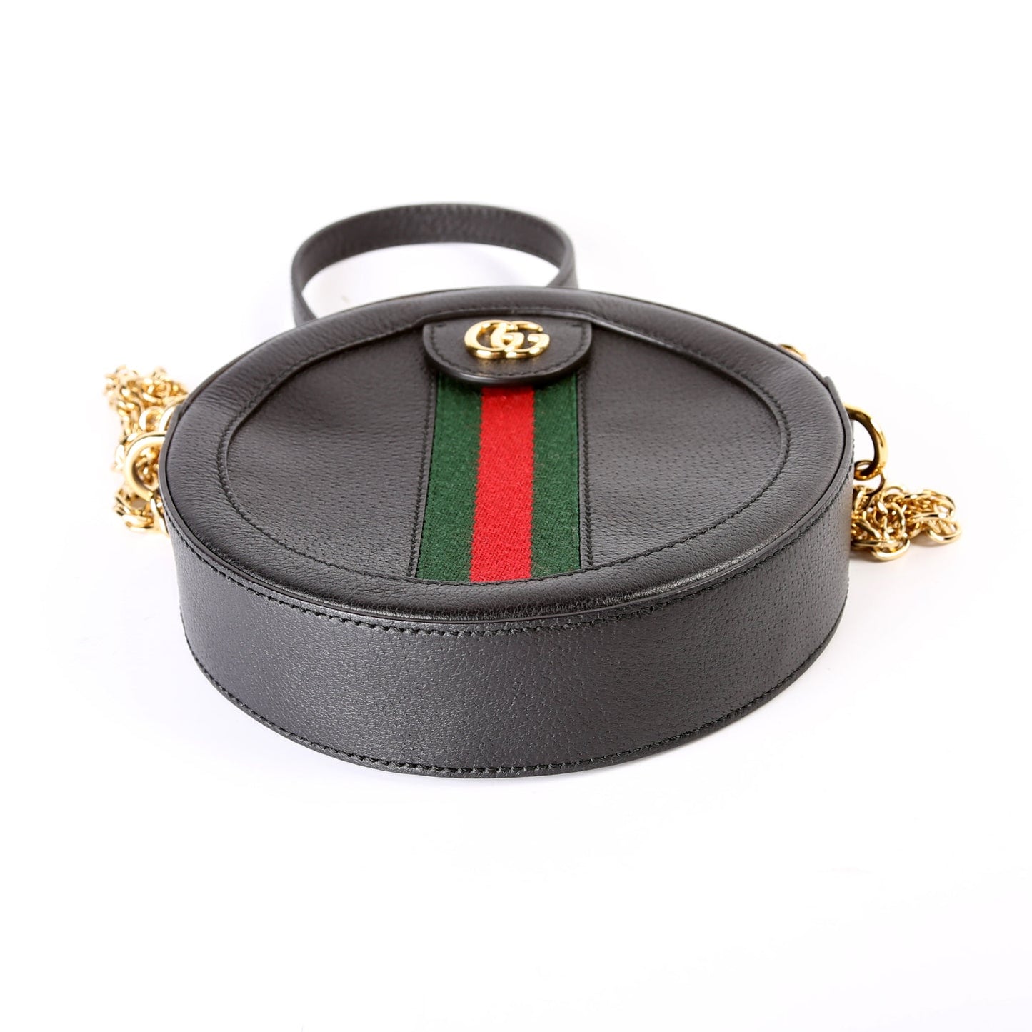 Ophidia Leather Round Small Crossbody