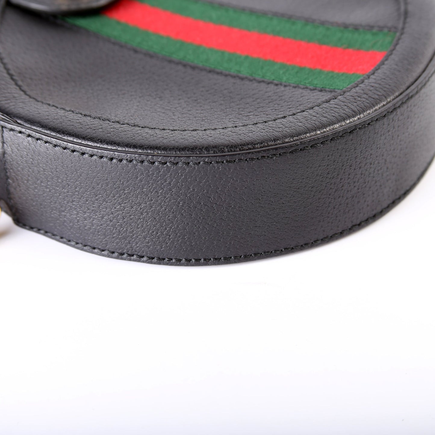 Ophidia Leather Round Small Crossbody