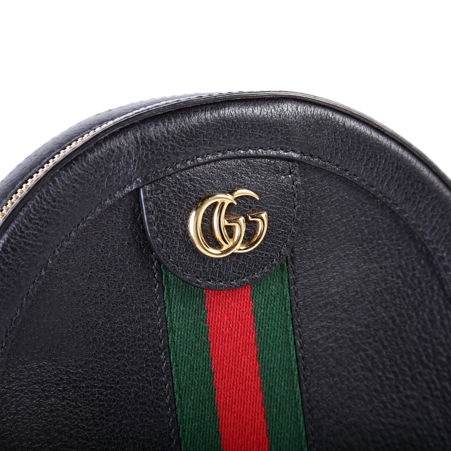 Ophidia Leather Round Small Crossbody