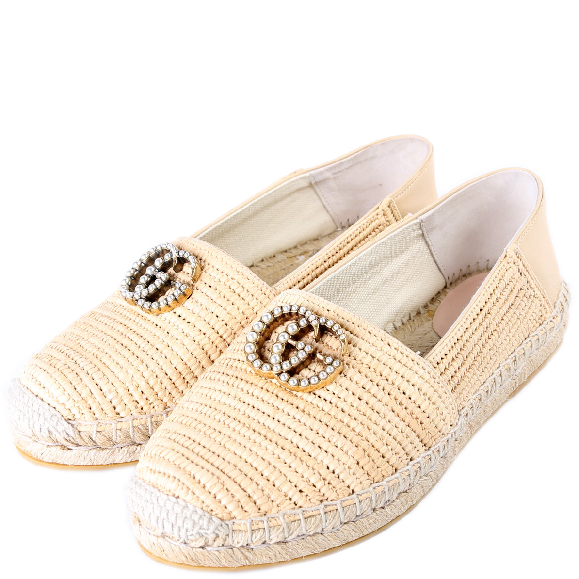 Gucci GG Raffia Espadrilles Size .