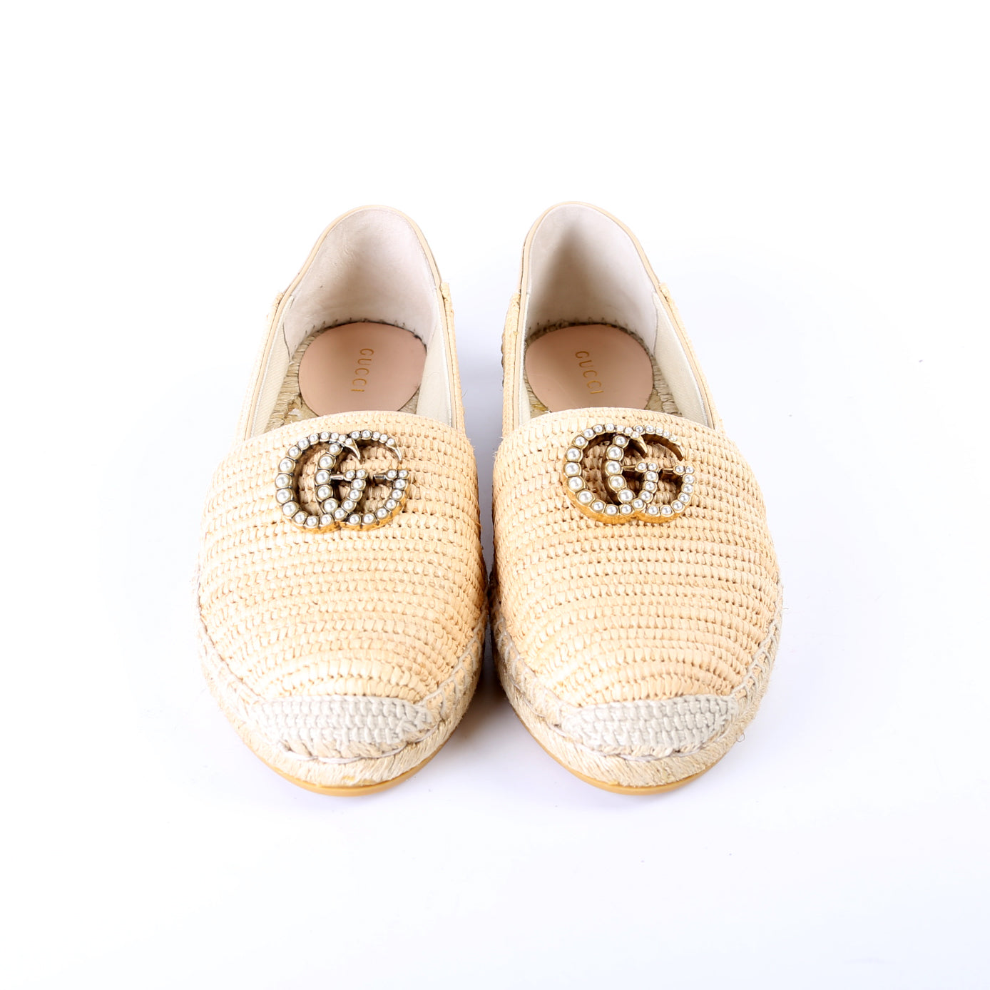 Gucci GG Raffia Espadrilles Size .