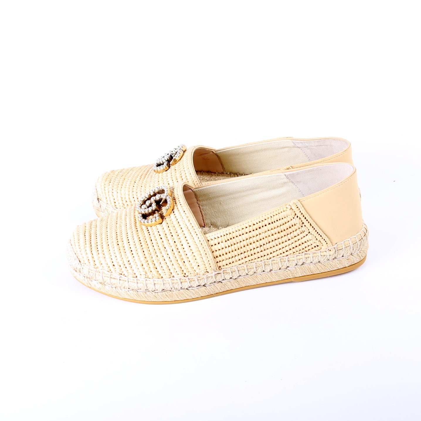 Gucci GG Raffia Espadrilles Size .