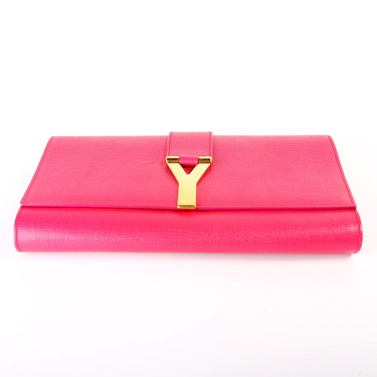 Classic Y Ligne Clutch Textured Leather