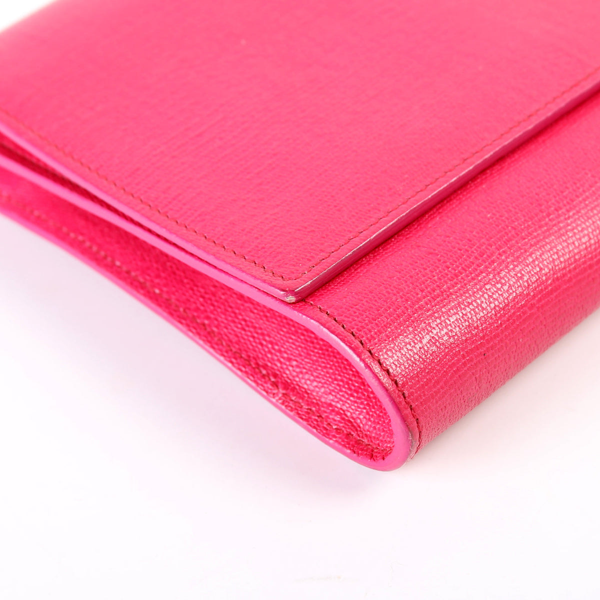 Classic Y Ligne Clutch Textured Leather