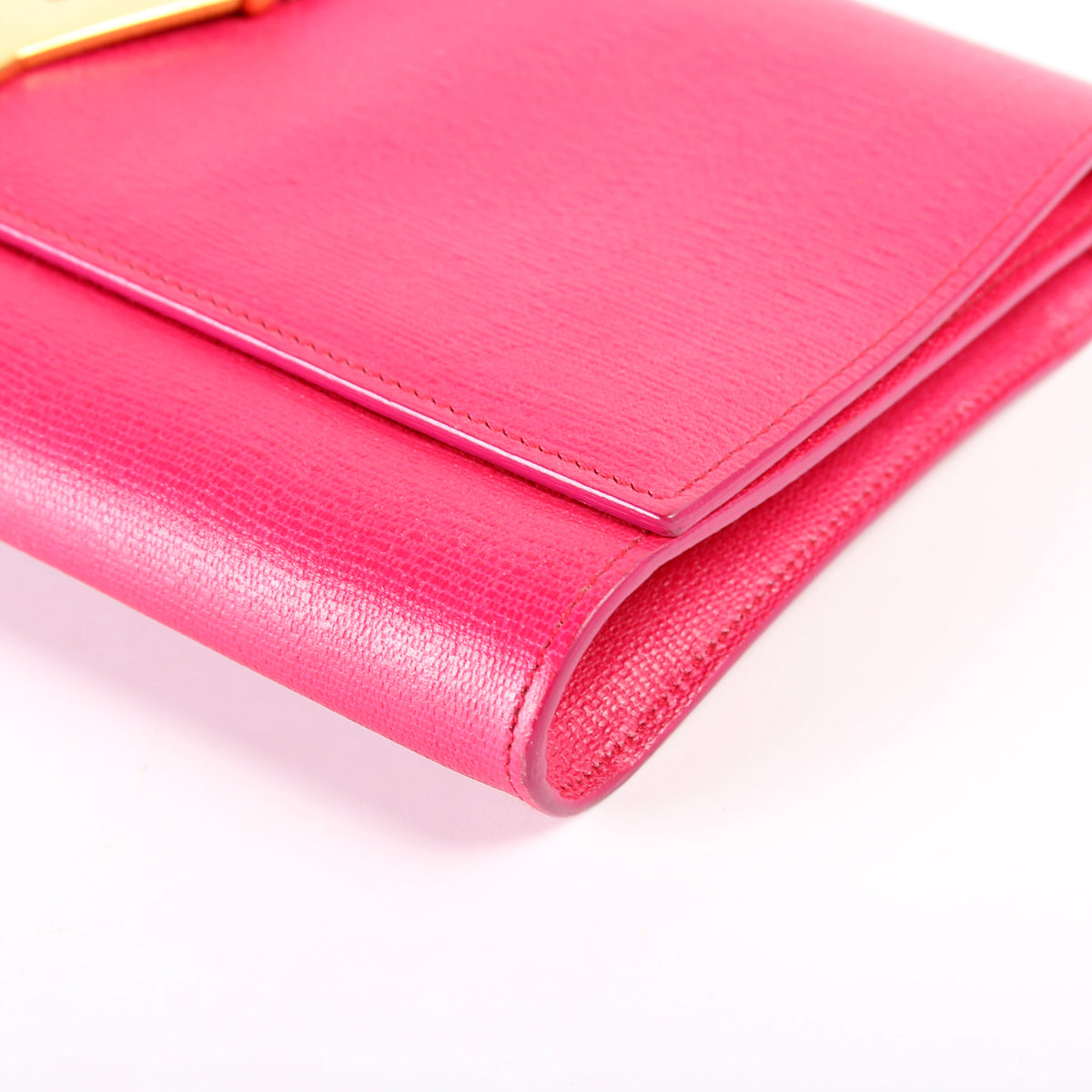 Classic Y Ligne Clutch Textured Leather