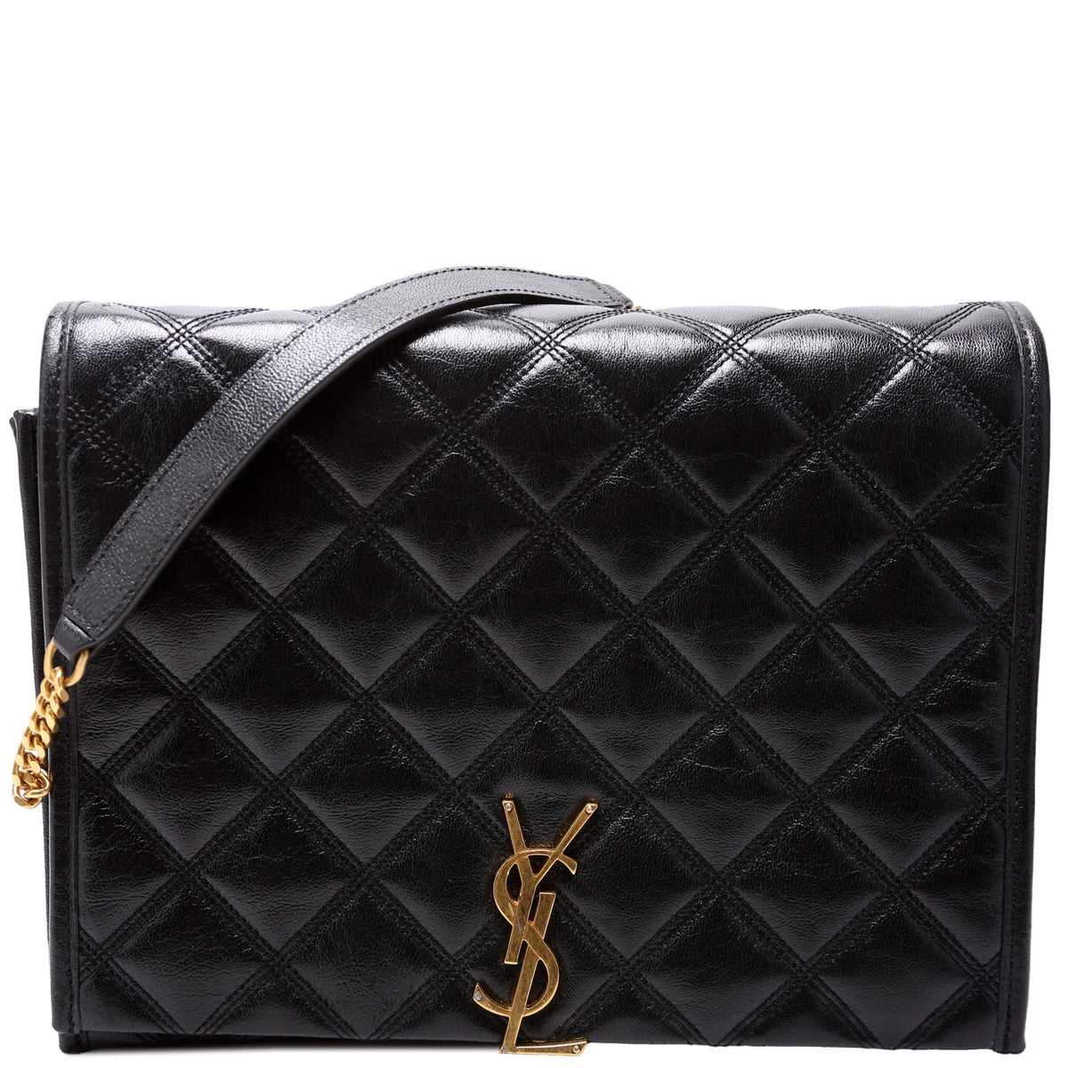 Becky Quilted Lambskin Shoulder Bag Large