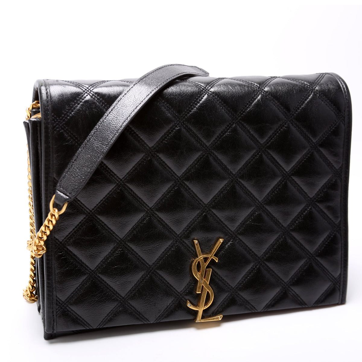 Becky Quilted Lambskin Shoulder Bag Large