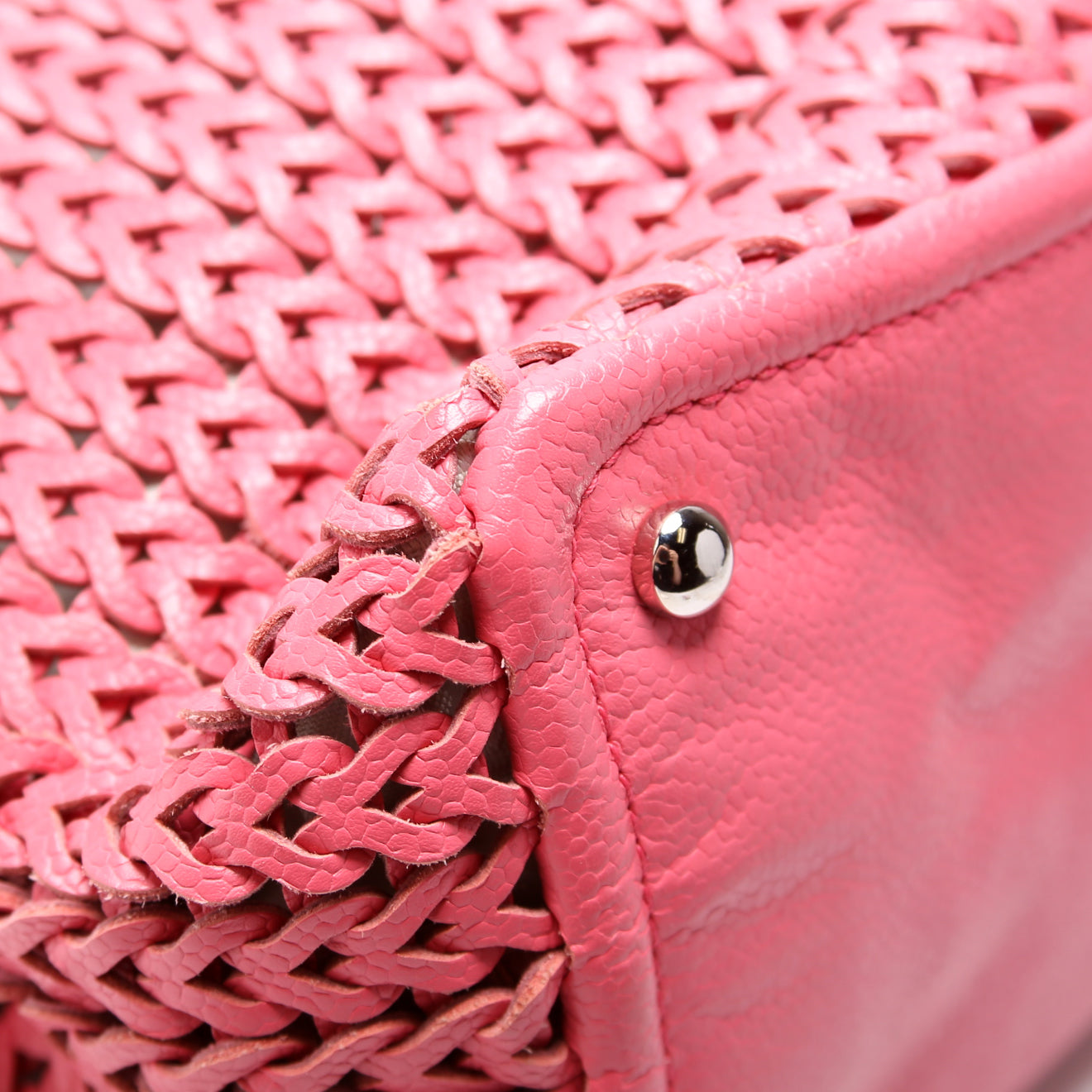 Braided Caviar Chain Tote 9M