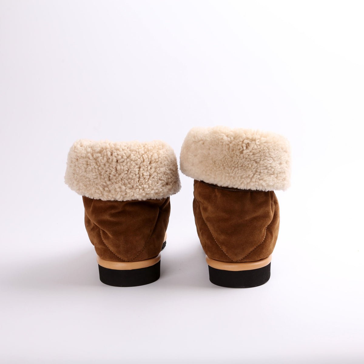 Pillow Comfort Suede/Shearling Ankle Boots Size 39