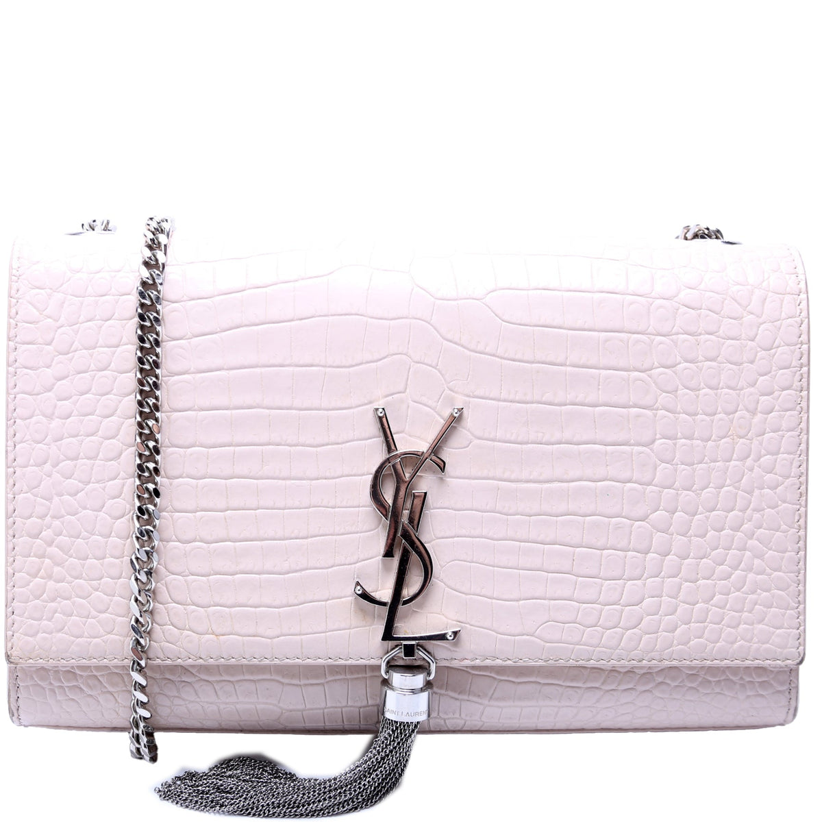 Kate Tassel Satchel Medium Croc Embossed