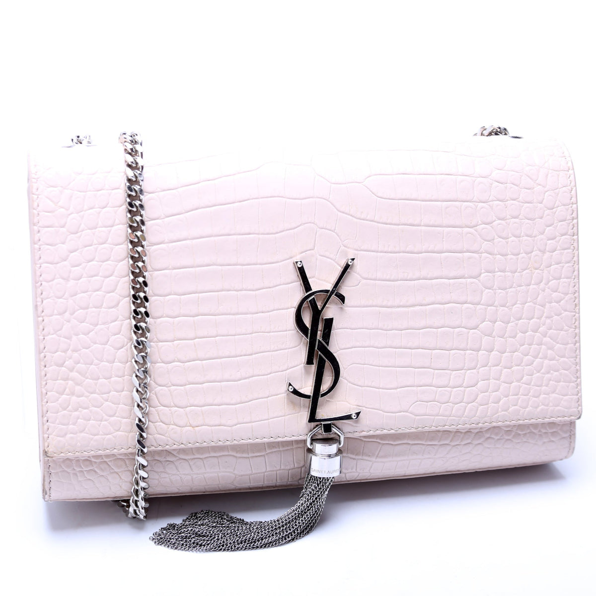 Kate Tassel Satchel Medium Croc Embossed