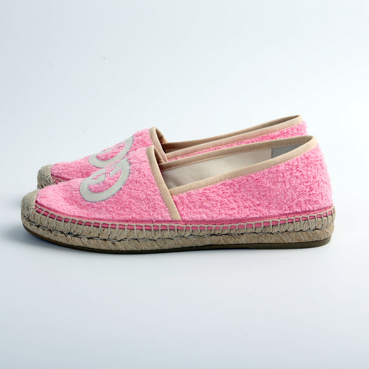 Gucci Interlocking Terry Cloth Espadrilles Size