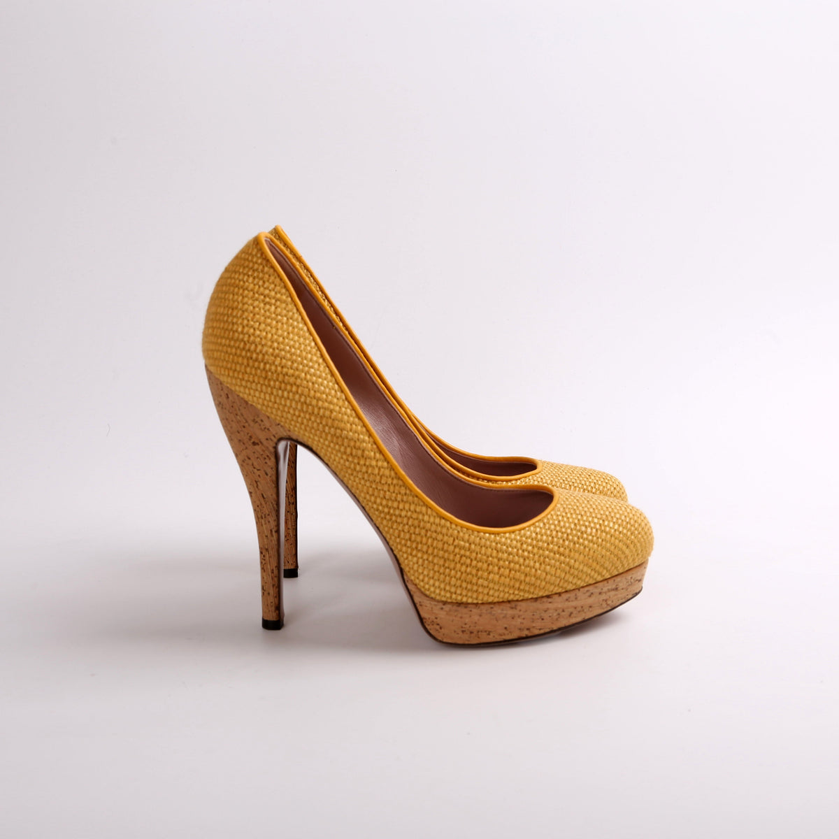Jute Cork Roundtoe Platform Pumps Size .