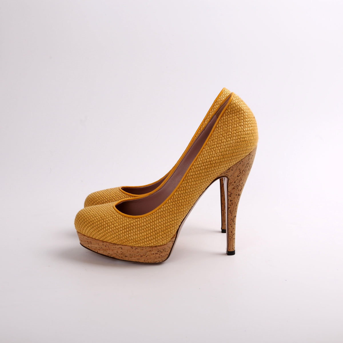 Jute Cork Roundtoe Platform Pumps Size .
