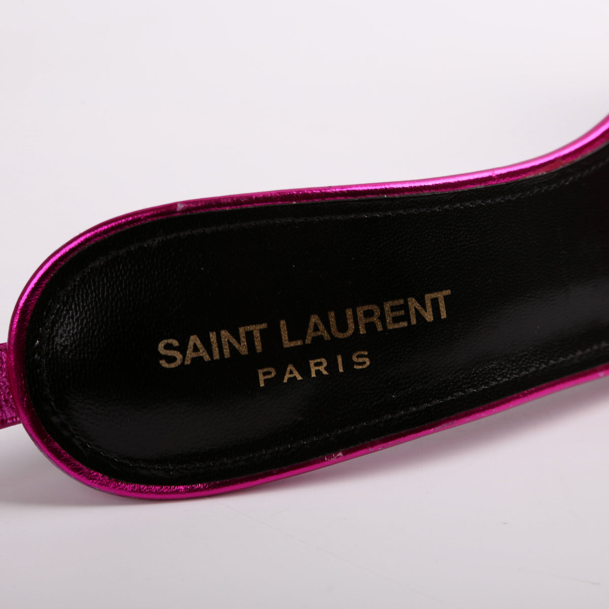 Metallic Lambskin Lexi Ankle Strap Sandals Size .