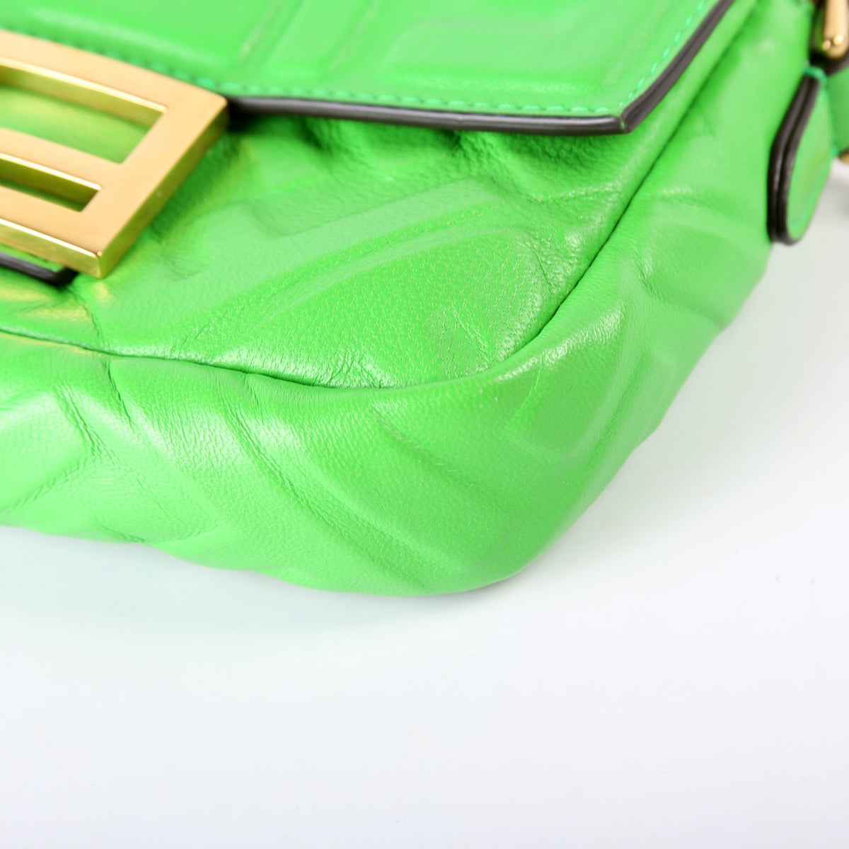 8BS017 FF 1974 Leather Mini Baguette