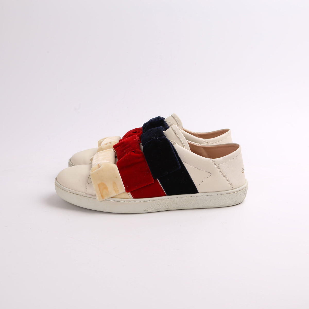 Leather Ace Low Ribbon Sneakers Sz