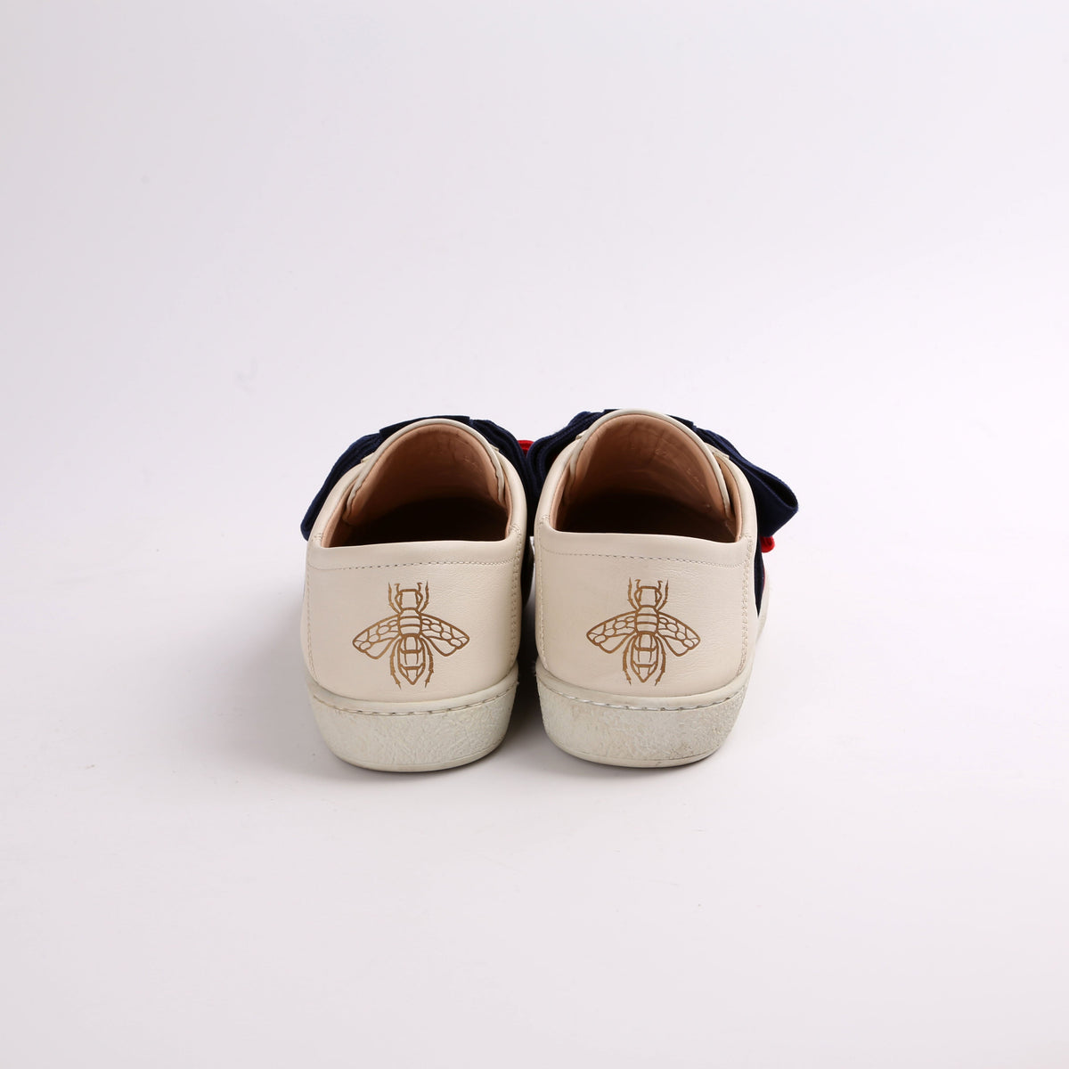 Leather Ace Low Ribbon Sneakers Sz