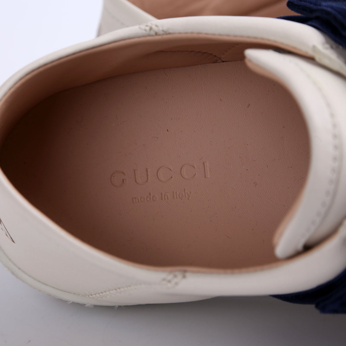Leather Ace Low Ribbon Sneakers Sz