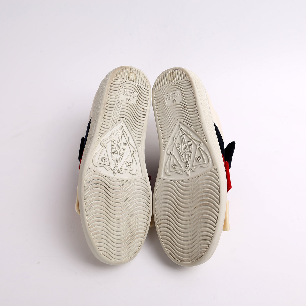 Leather Ace Low Ribbon Sneakers Sz