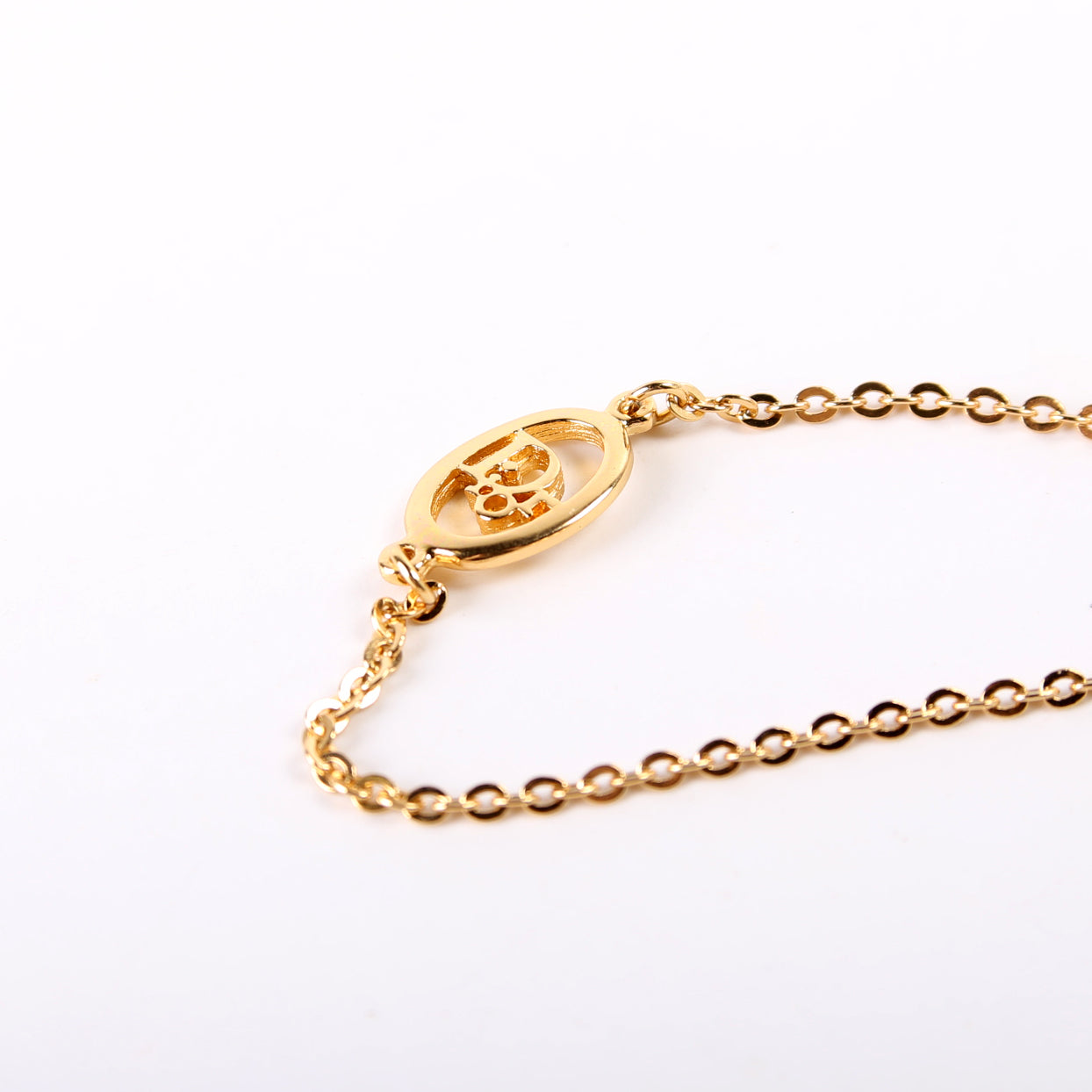 Oval Dior Logo Chain Bracelet