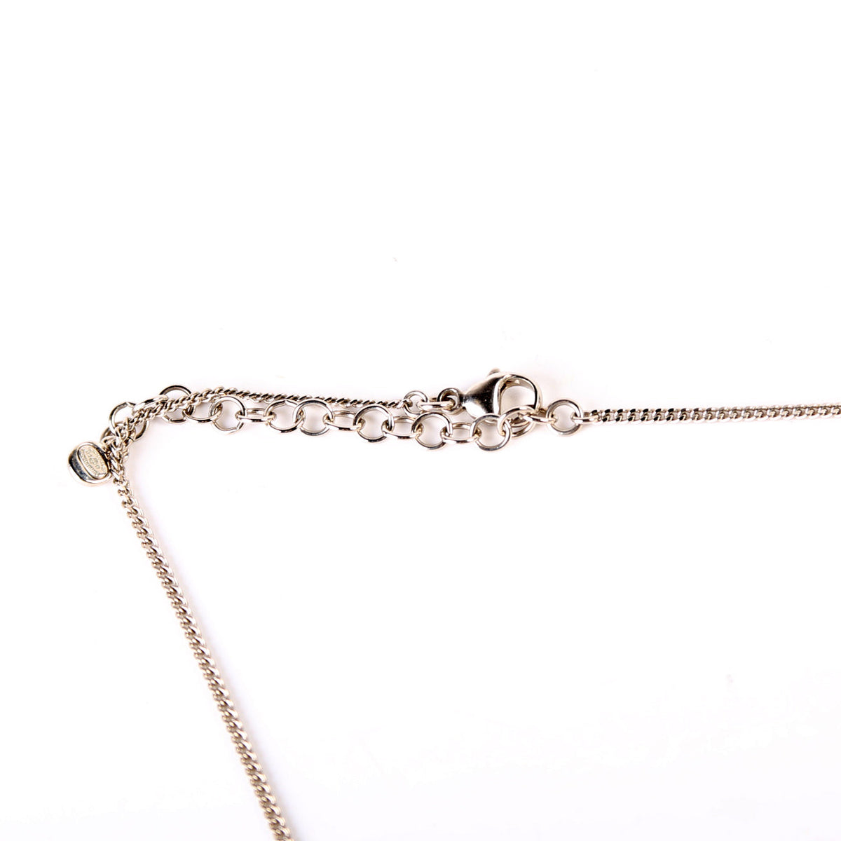 Rhinestone Cluster CC Pendant Necklace