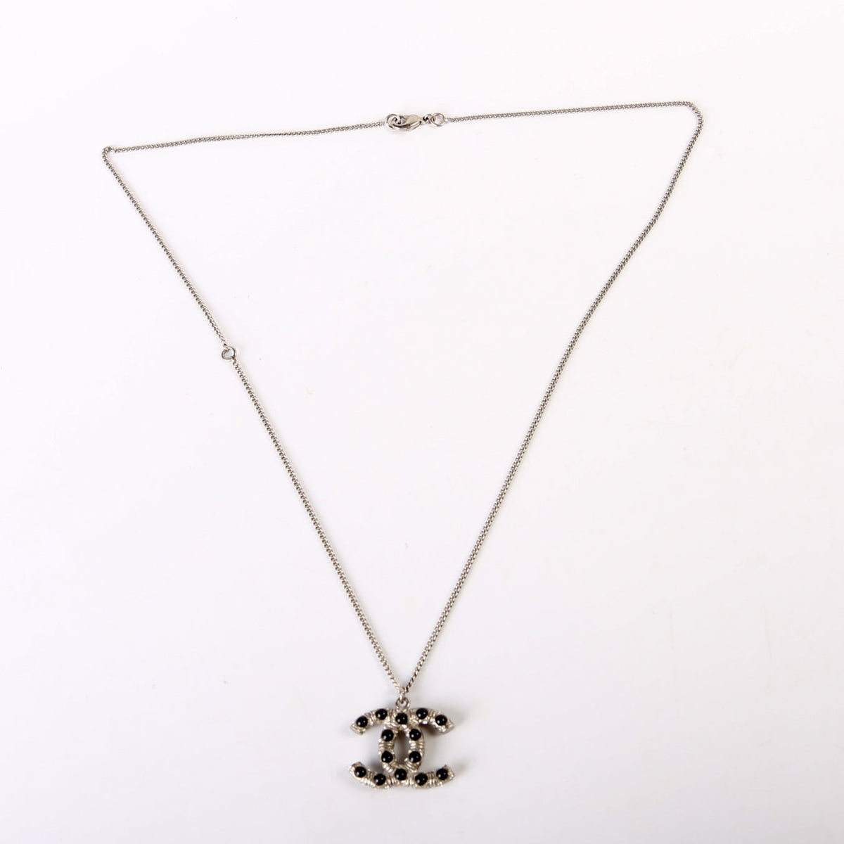 Rhinestone CC Large Pendant Necklace