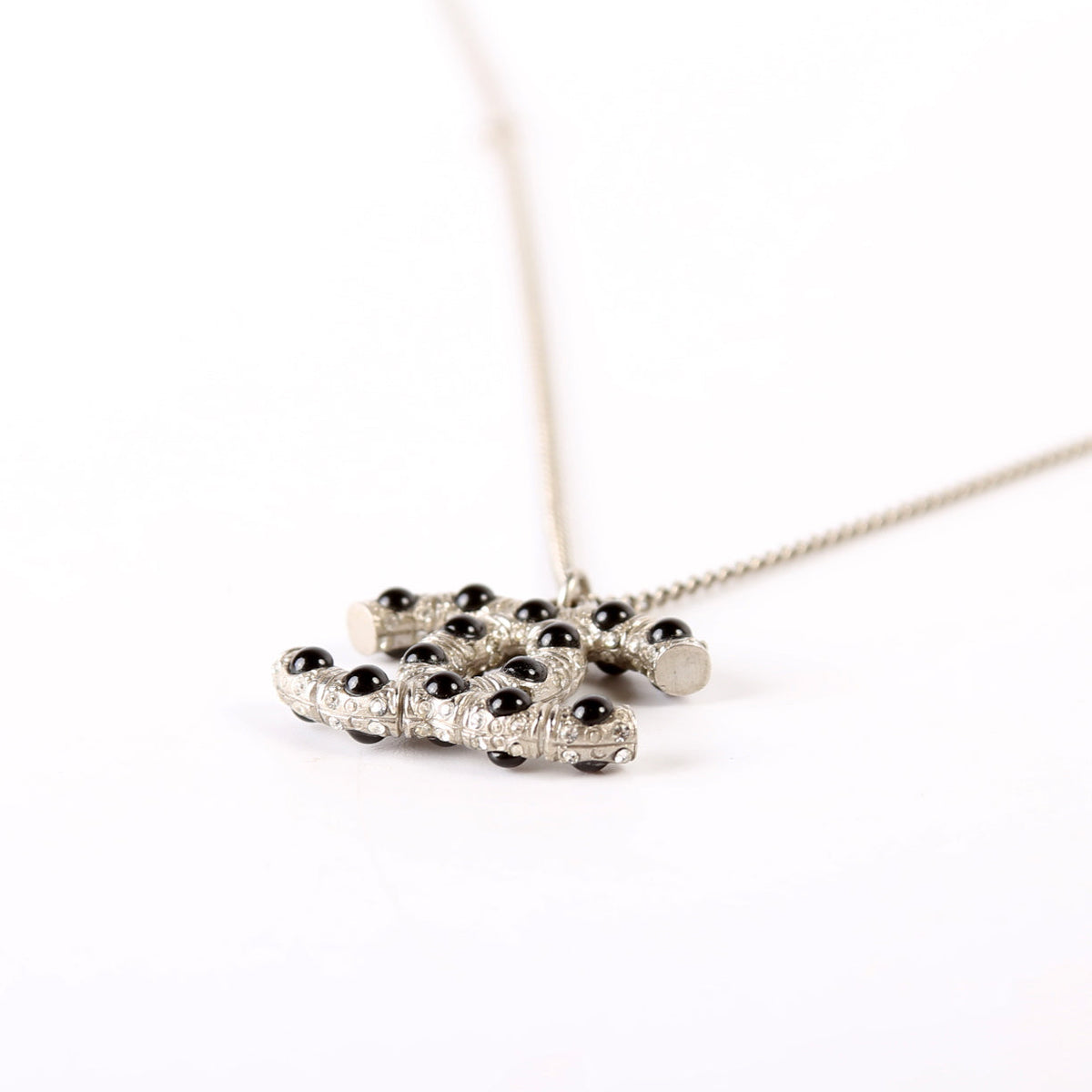 Rhinestone CC Large Pendant Necklace