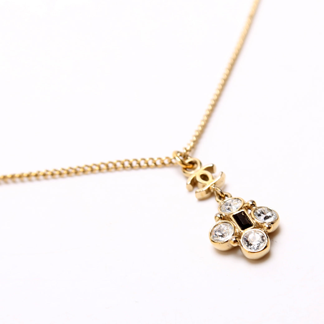 CC W/Rhinestone Drop Pendant