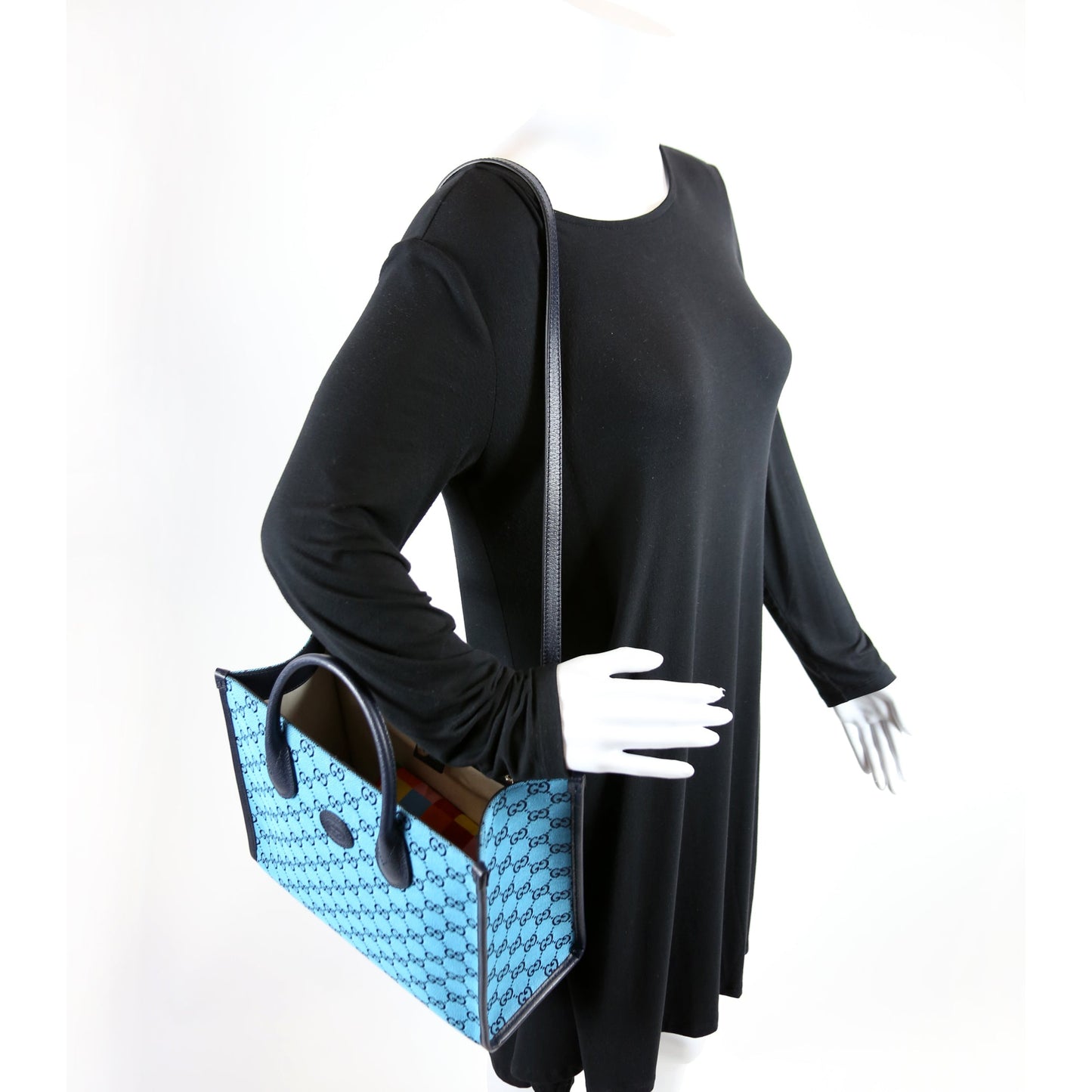 GG Canvas Interlocking GG Small Tote