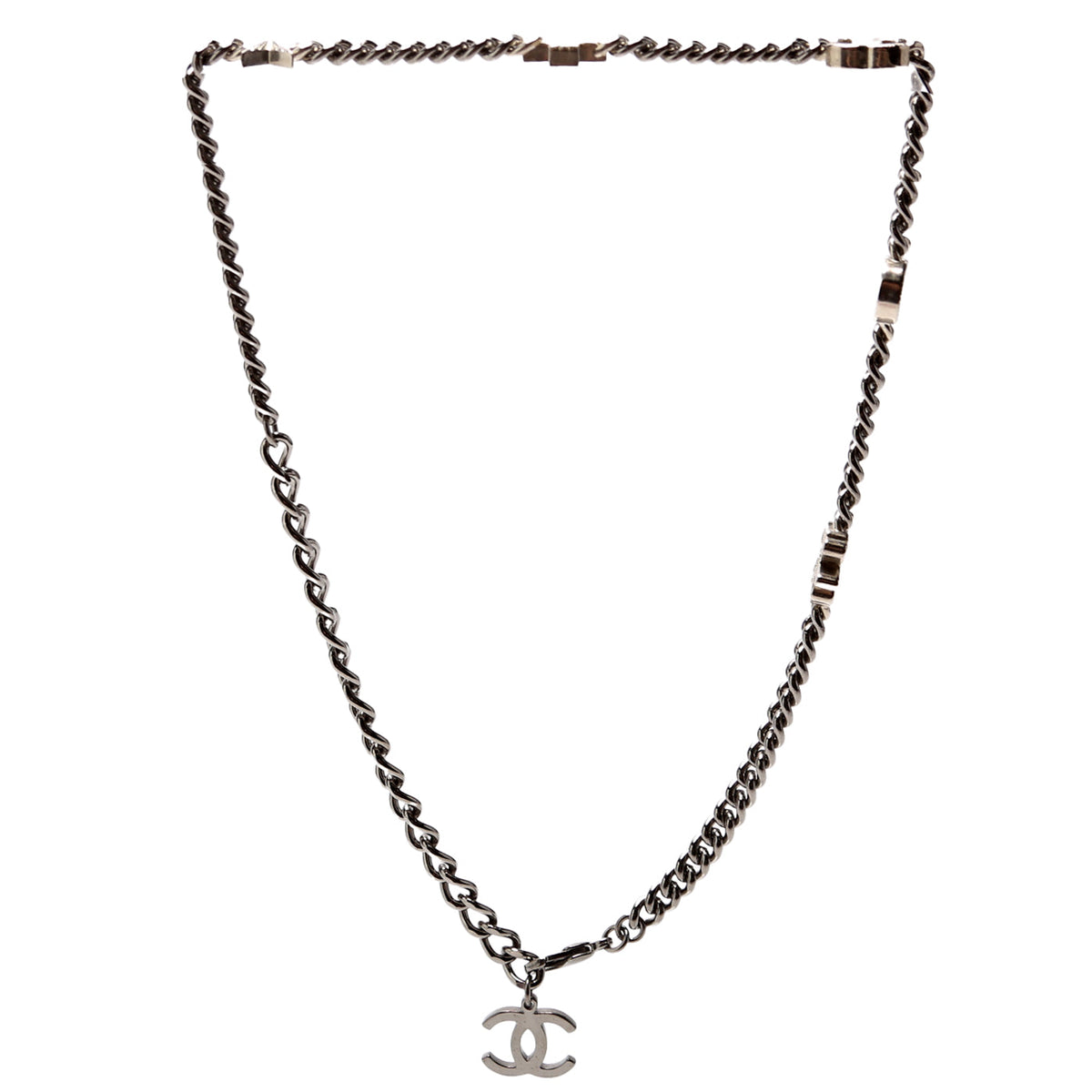 Crystal CC Lucky Charms Chain Choker Necklace