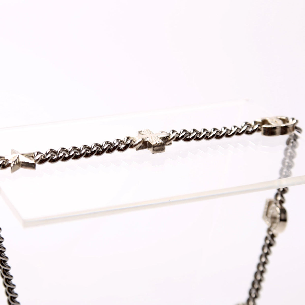 Crystal CC Lucky Charms Chain Choker Necklace