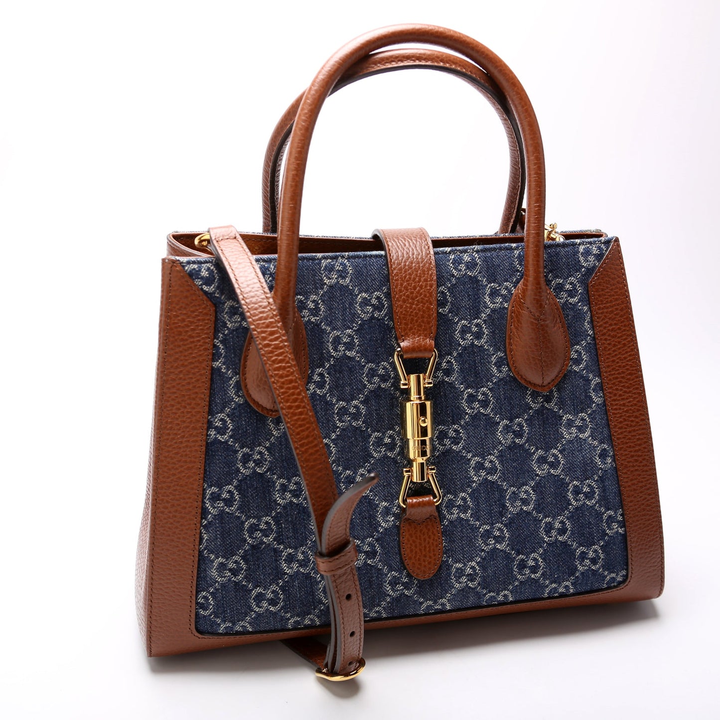 Jackie  Medium Tote New Denim GG