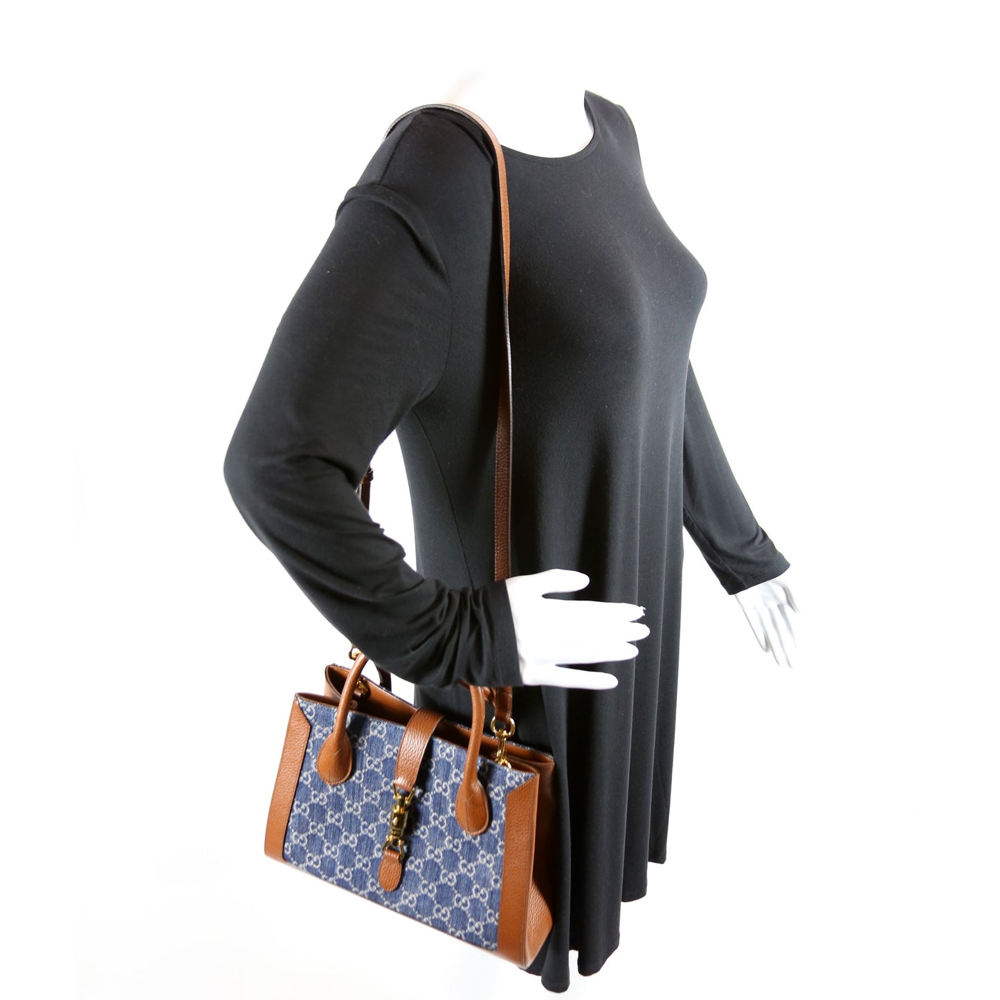 Jackie  Medium Tote New Denim GG