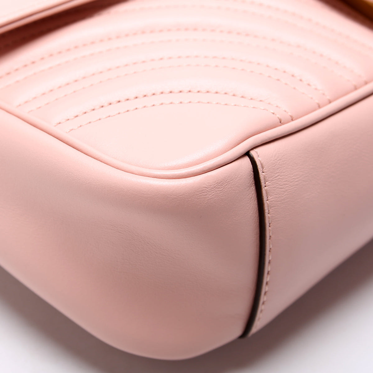 Marmont Leather Shoulder Small Flap Pink
