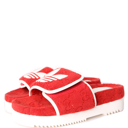 Gucci X Adidas GG Terry Slides Size