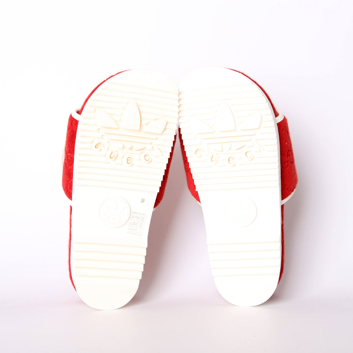X Adidas GG Terry Slides Size