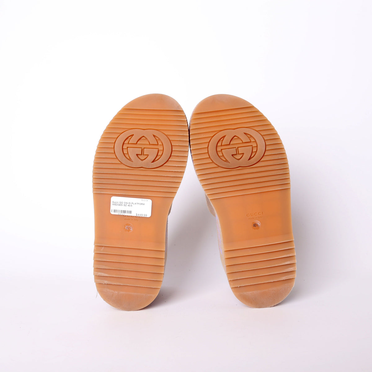 GG Canvas Platform Wedges Size .