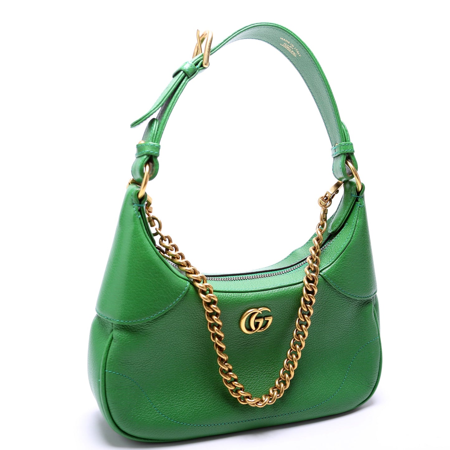 Gucci  Aphrodite Leather Small Shoulder Bag Green