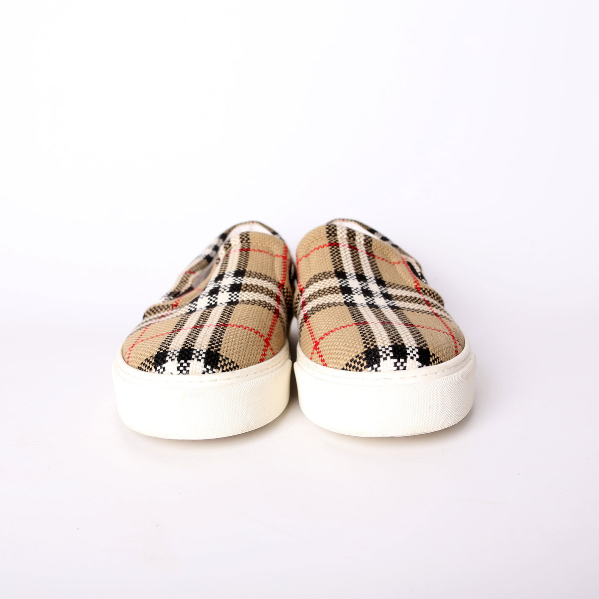 Thompson Knitted Vintage Check Slip On Sneakers Size 38
