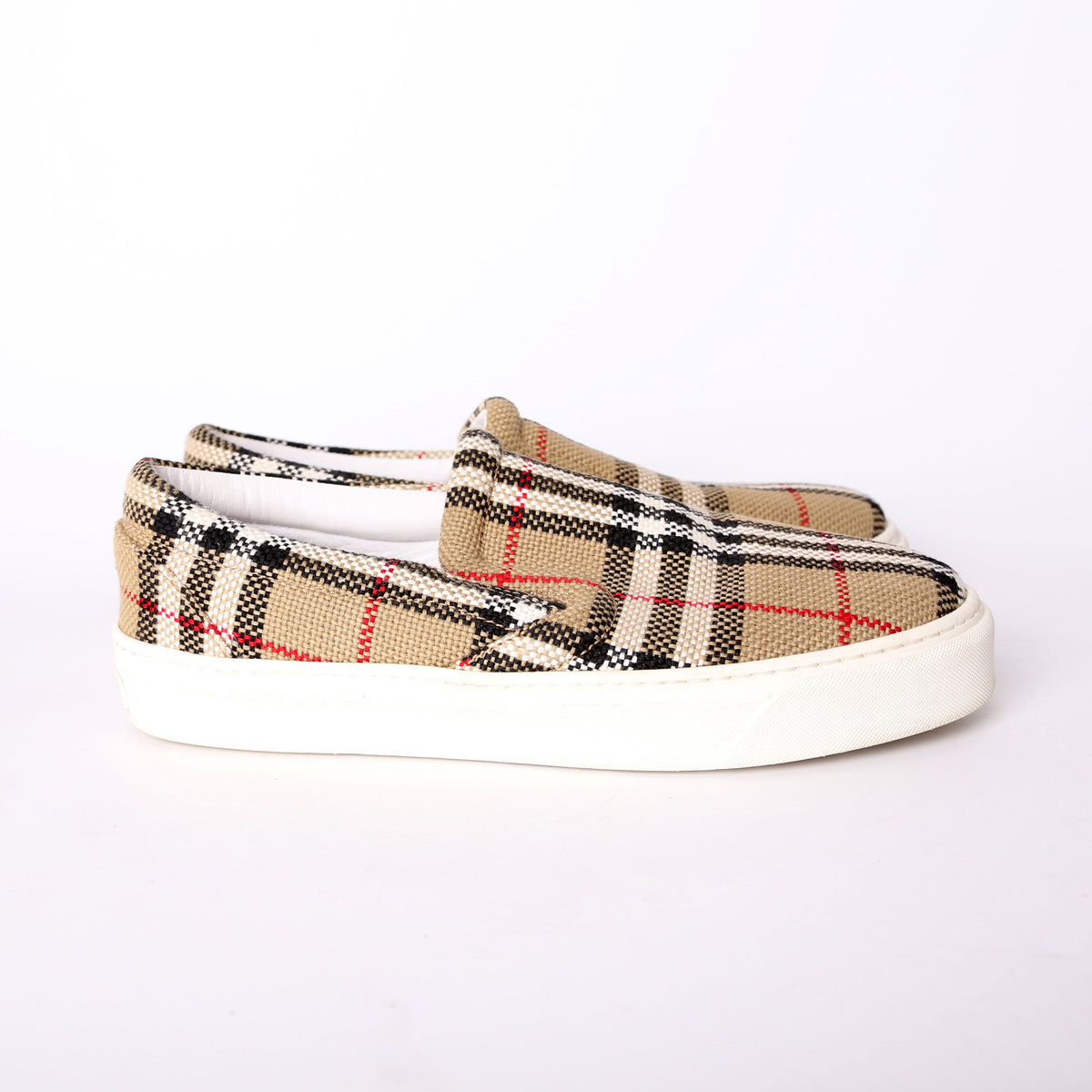 Thompson Knitted Vintage Check Slip On Sneakers Size 38