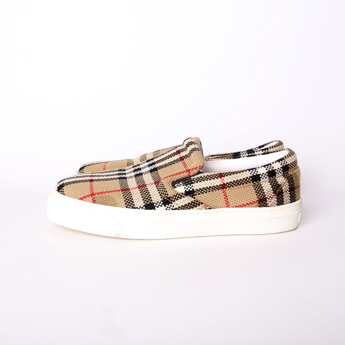 Thompson Knitted Vintage Check Slip On Sneakers Size 38