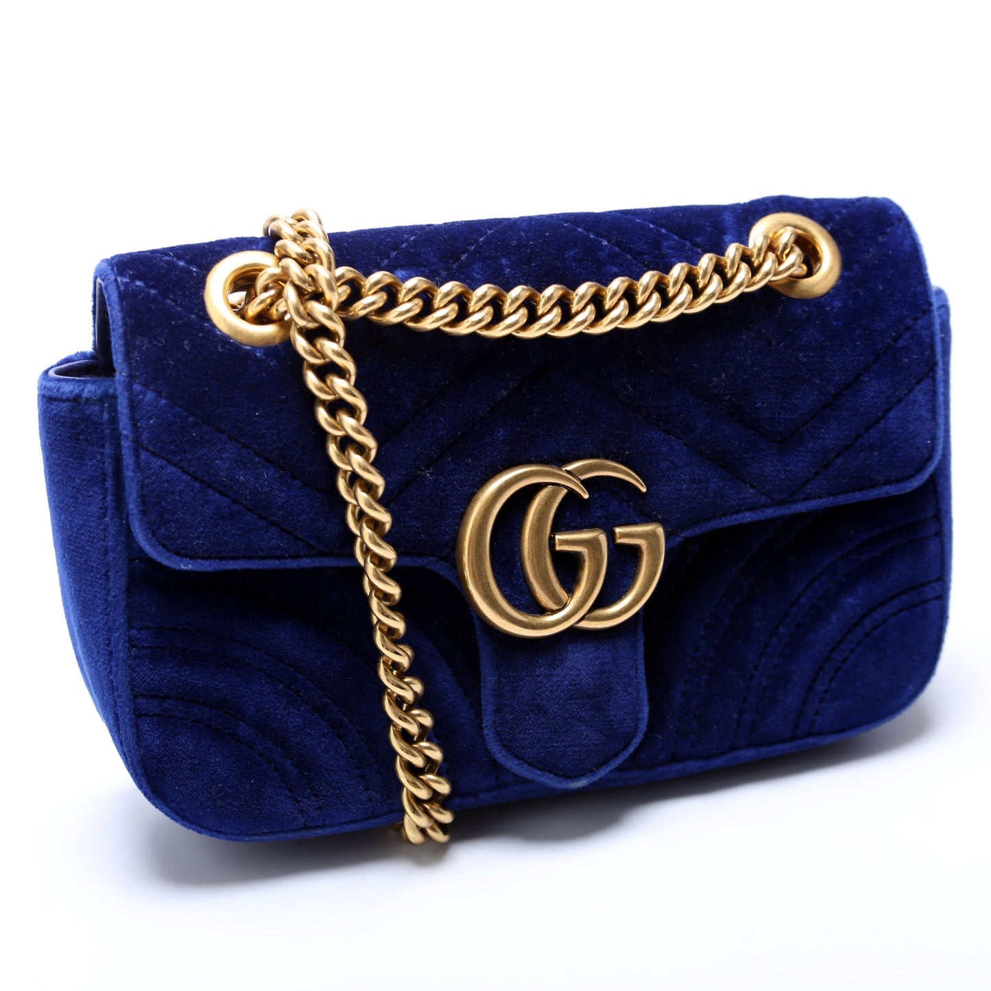 Gucci  Marmont Shoulder Mini Velvet Flap