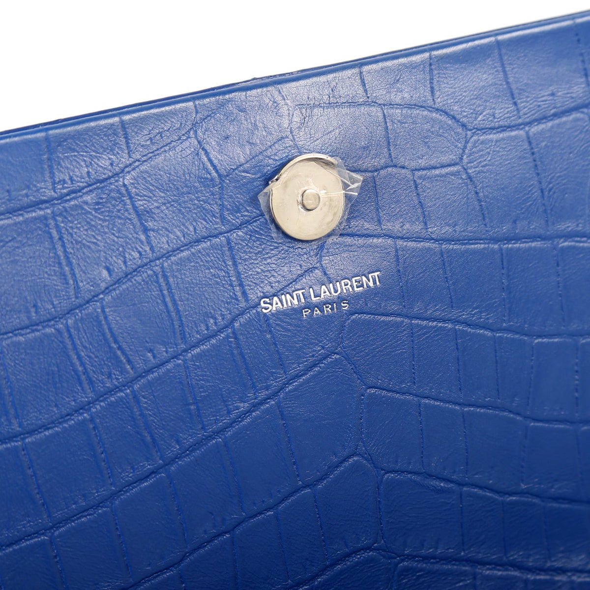 Kate Tassel Satchel Medium Croc Embossed 354119 Blue
